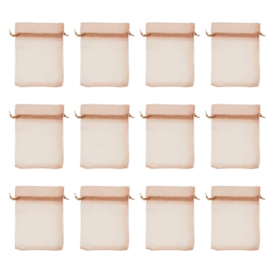 3" x 4" Gold Organza Favor Bags, 12ct. by Celebrate It™